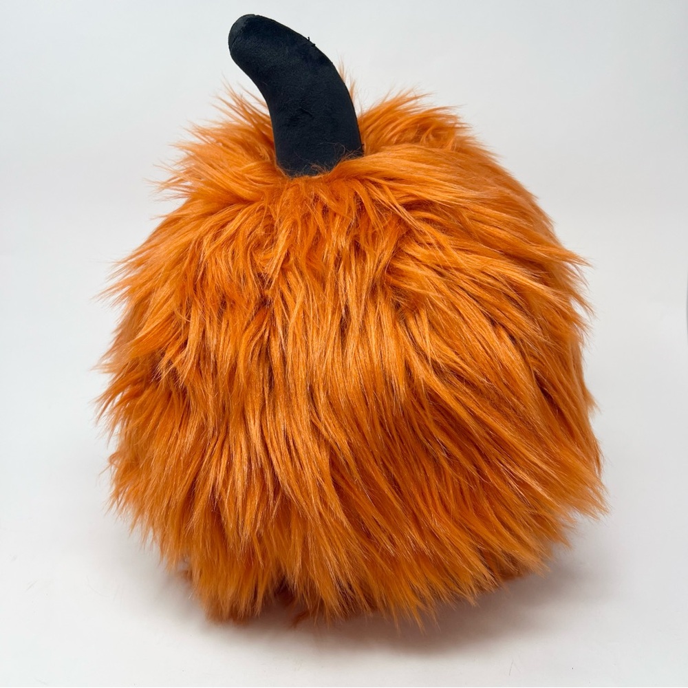 Cupcakes & Cashmere Round Fuzzy Pumpkin Decorative Pillow Whimsical Fun - Picture 3 of 7